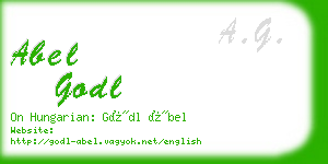 abel godl business card